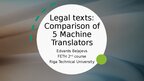 Презентация 'Legal texts: Comparison of 5 Machine Translators', 1.