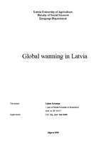 Реферат 'Global Warming in Latvia', 1.