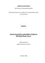 Реферат 'Uzņēmuma projektu pārvaldības risinājums Microsoft Project Server', 1.