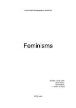 Реферат 'Feminisms', 1.