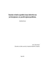 Эссе 'Tumšās triādes īpašību loma līderībā un savienojumos ar pozitīvajām īpašībām', 1.