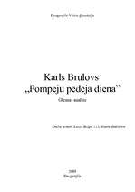 Эссе 'Karla Brulova gleznas "Pompeju pēdējā diena" analīze', 1.
