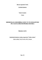 Дипломная 'Kriminālās sodāmības seku un to iedalījums  pēc kategorijām problemātika', 1.