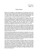 Эссе 'Living in a large city', 1.