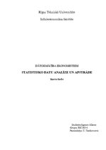 Реферат 'Statistisko datu analīze un apstrāde', 1.