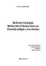 Реферат 'Helicerāti (Chelicerata) un zirnekļveidīgie (Arachnida)', 1.