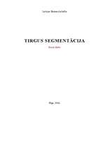 Реферат 'Tirgus segmentācija', 1.