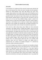 Эссе 'Cultural traditions in modern society', 1.