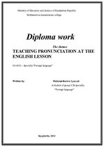 Реферат 'Teaching Pronunciation at the English Lesson', 1.