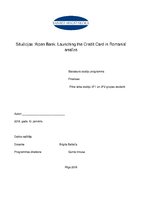 Реферат 'Situācijas "Alpen Bank: Launching the Credit Card in Romania" analīze', 1.