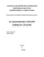 Реферат 'AS "Hansabanka" finanšu pārskatu analīze', 1.