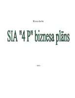 Реферат 'Kursa darbs "SIA 4P biznesa plāns"', 1.