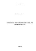 Реферат 'Differences between British English and American English', 1.