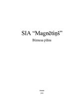 Бизнес план 'SIA "Magnētiņš"', 1.