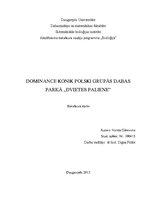 Реферат 'Dominance Konik polski grupās dabas parkā "Dvietes paliene"', 1.