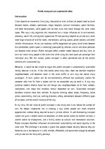 Эссе 'Public transport and sustainable cities', 1.