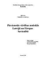 Реферат 'Pievienotās vērtības nodoklis Latvijā un Eiropas Savienībā', 1.