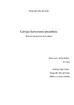 Реферат 'Latvijas Satversmes preambula', 1.