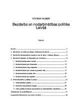 Реферат 'Bezdarbs un nodarbinātības politika Latvijā', 1.