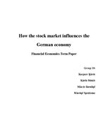 Реферат 'How the Stock Market Influences the German Economy', 1.