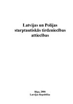Конспект 'Latvijas un Polijas starptautiskās tirdzniecības attiecības', 1.