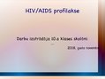 Презентация 'HIV/AIDS profilakse', 1.
