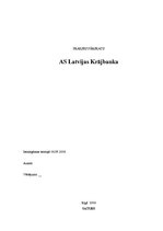 Отчёт по практике 'Prakses pārskats a/s "Latvijas Krājbanka"', 1.