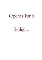 Эссе 'Operas žanri Itālijā', 1.