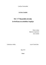 Реферат 'SIA "X" finansiālā stāvokļa izvērtēšana un analīze', 1.