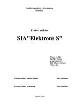 Отчёт по практике 'Prakses atskaite SIA "Elektrons S"', 1.