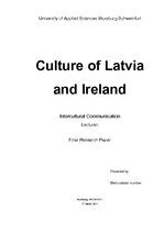 Реферат 'Culture of Latvia and Ireland', 1.