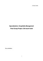 Бизнес план 'Final Group Project: Ski-Resort Hotel', 1.
