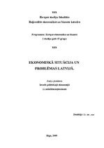 Реферат 'Ekonomiskā situācija un problēmas Latvijā', 1.
