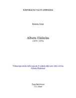 Реферат 'Alberts Einšteins', 1.