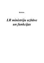 Реферат 'LR ministriju uzbūve un funkcijas', 1.