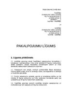 Образец документа 'Pakalpojumu līgums', 1.