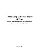 Реферат 'Translating Different Types of Text', 1.