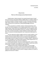 Эссе 'Man tuvu vērtību atspoguļojums antīkajā literatūrā', 1.