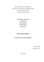 Реферат 'Programmatūras prasību specifikācija (BETA)', 1.