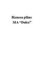 Бизнес план 'SIA "Dolce"', 1.