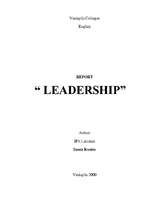 Эссе 'Leadership', 1.
