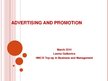 Презентация 'Advertising and Promotions', 1.