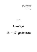 Конспект 'Livonija 16.-17.gadsimtā', 1.