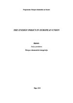 Реферат 'The Energy Policy in European Union', 1.