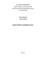 Отчёт по практике 'Agrīnā bērnības pedagoģiskā prakse', 1.