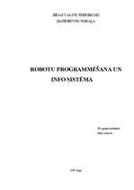 Конспект 'Robotu programmēšana un informācijas sistēma', 1.