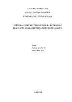 Эссе 'Poētiskais dokumentālais kino PSRS ideoloģijas realitātēs: Aivara Freimaņa četru', 1.