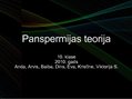 Презентация 'Panspermijas teorija', 1.