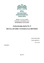 Конспект 'Laboratorijas darbs "Metāla īpašību noteikšanas metodes"', 1.