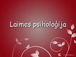 Презентация 'Laimes psiholoģija', 1.